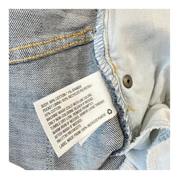 Universal Thread Denim Blue Jean Short Mini Skirt SZ 18/34 Medium Raw Hem - Picture 5 of 10